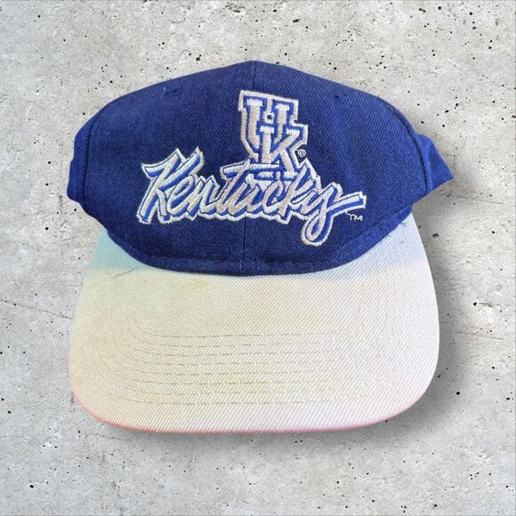 Vintage 90s University of Kentucky UK Wildcats The Game Hat Cap Snapback Blue - Picture 1 of 5